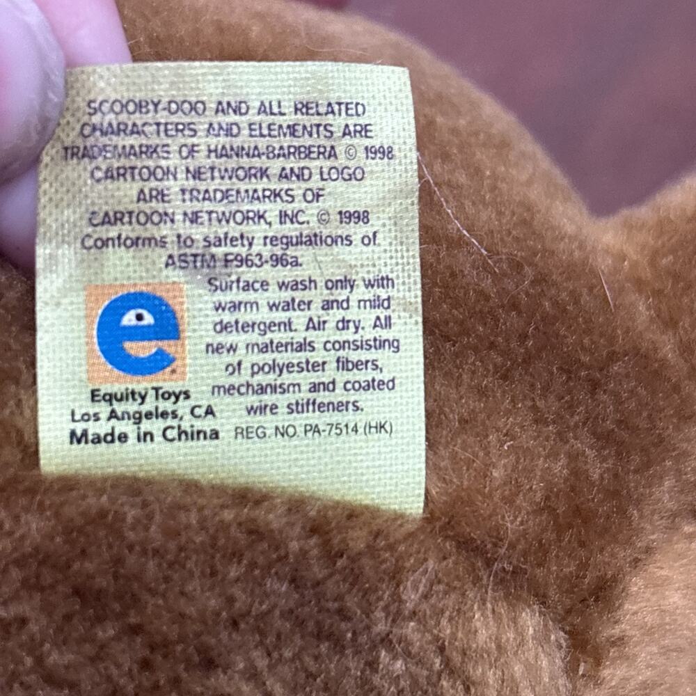 Scooby-Doo 15" 1998 Equity Toys Cartoon Network Plush Dog Doll - Not Working - Picture 12 of 12